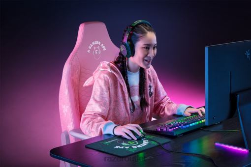 Razer X *A Bathing Ape Iskur 84Z6N126 Gaming Chair Quartz